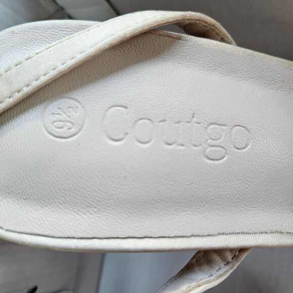 Coutgo Designer-Inspired Slingback Heels Size 9.5 NWT Elegant Kitten Heel Style - Picture 4 of 6